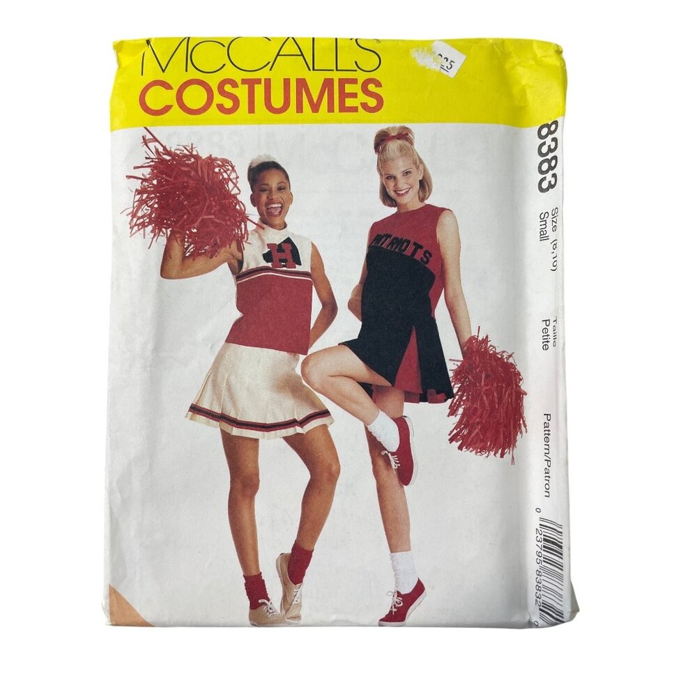 90s McCalls 8383 Sewing Pattern Size Small Misses Cheerleader Costume 1996 UNCUT
